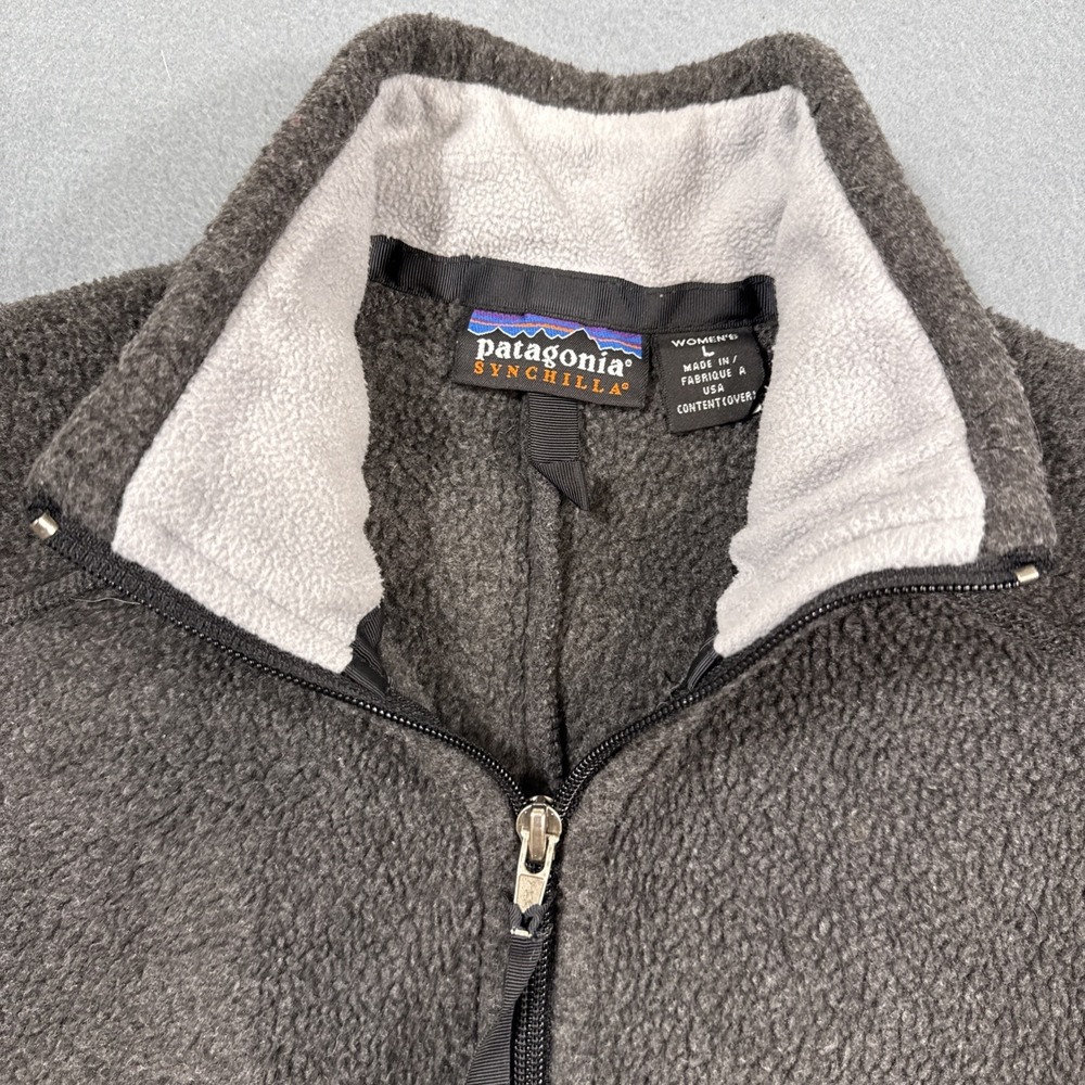 VEST SYNCHILLA FLEECE Vtg Patagonia  Women LARGE  Full Zip Gorpcore Outdoor - Picture 3 of 8